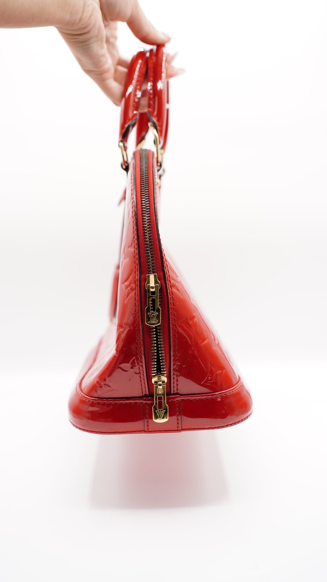 Louis Vuitton Monogram Vernis PM Alma Bag Red MK41