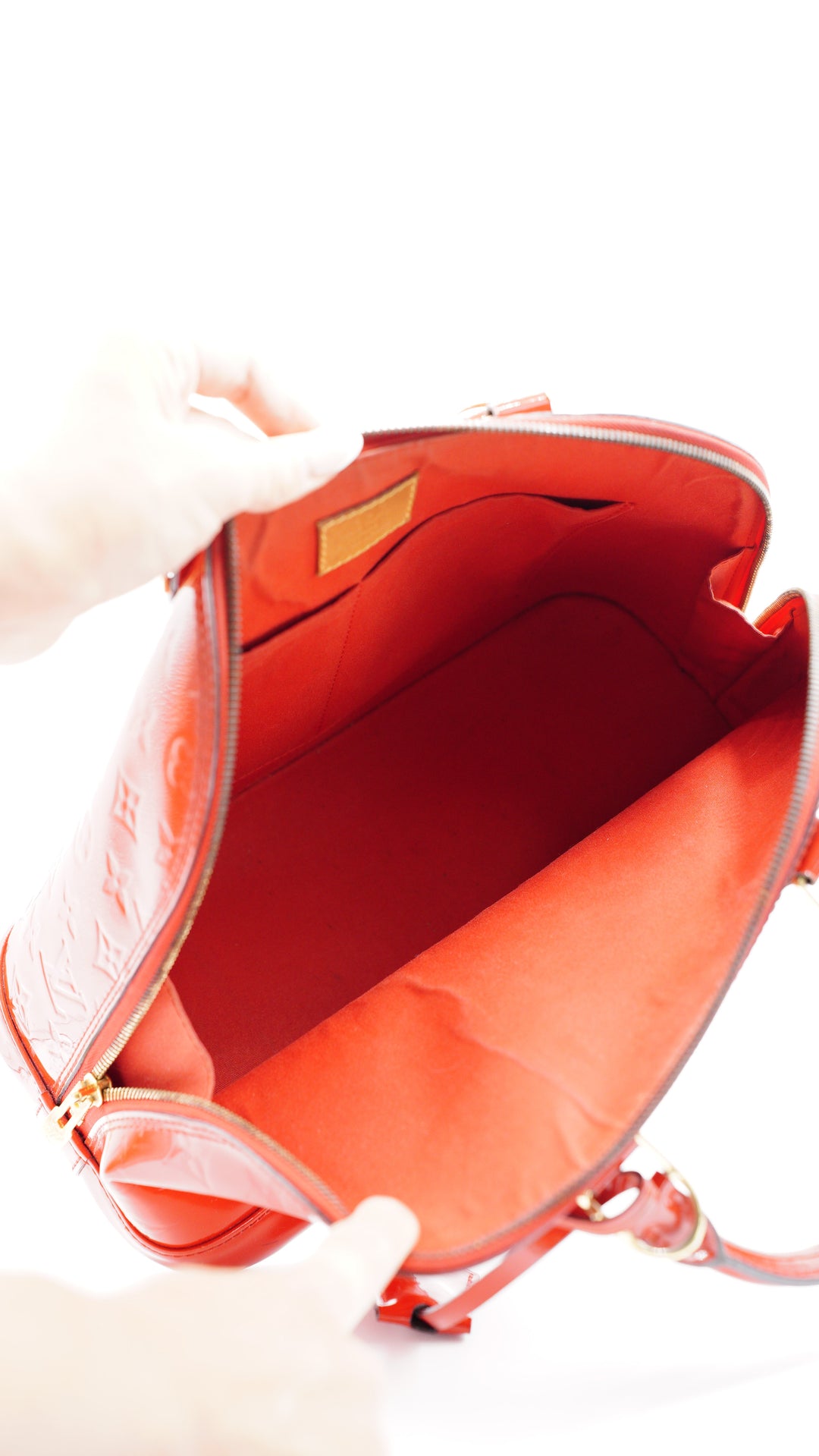 Louis Vuitton Monogram Vernis PM Alma Bag Red MK41