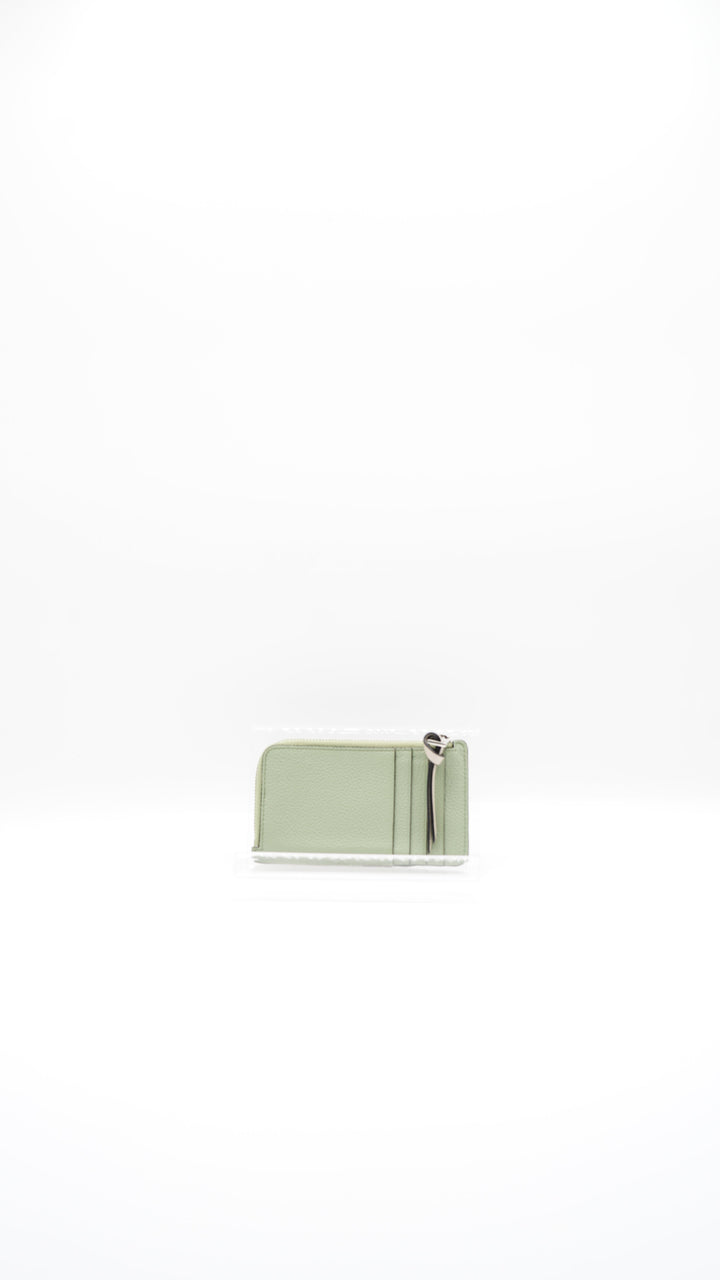 Loewe Anagram Leather Coin Purse Green x Brown SS26