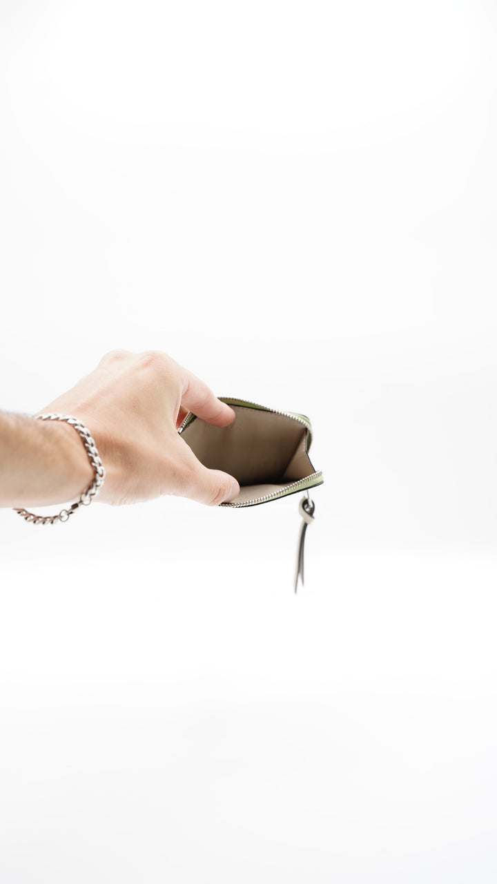 Loewe Anagram Leather Coin Purse Green x Brown SS26