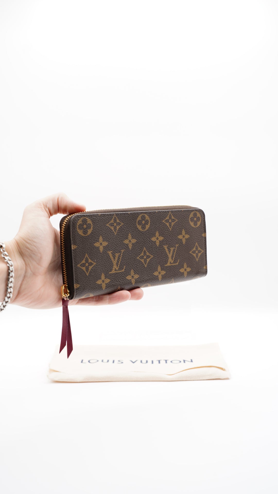 Louis Vuitton Monogram Clemence Long Zippy Wallet Fuschia SS8