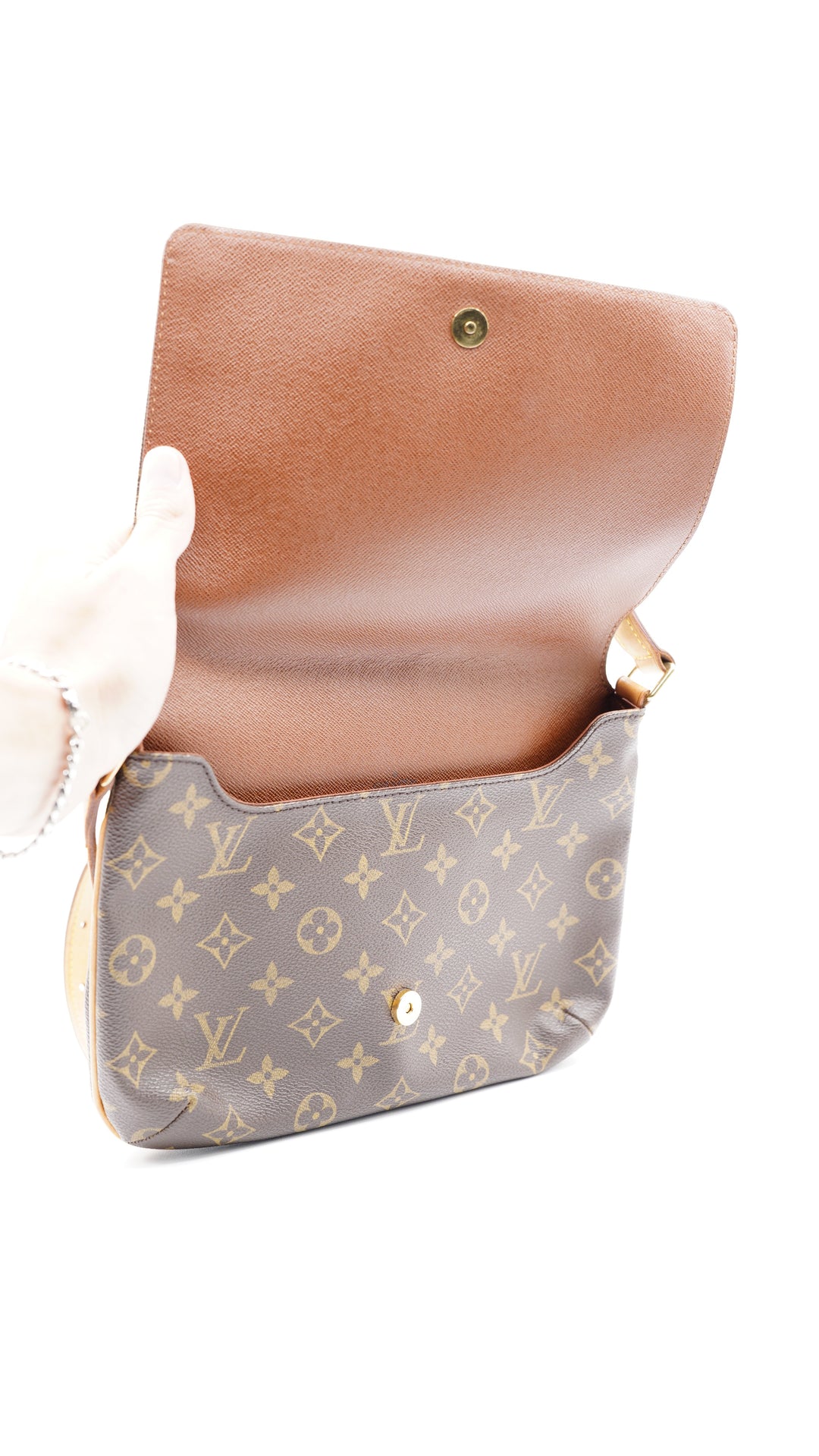 Louis Vuitton Monogram Musette Tango Shoulder Bag Brown SS43