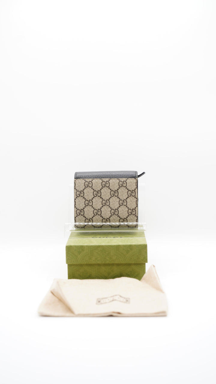 Gucci GG Marmont Compact Wallet Brown x Black #235