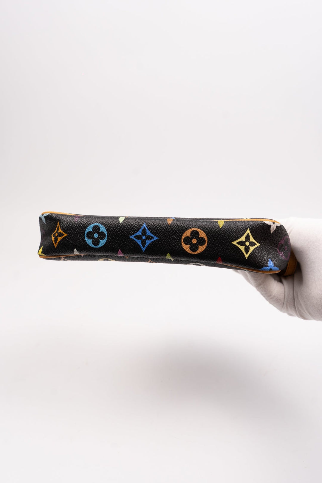 Louis Vuitton Murakami Multicolor Pochette Accessories Black EX11