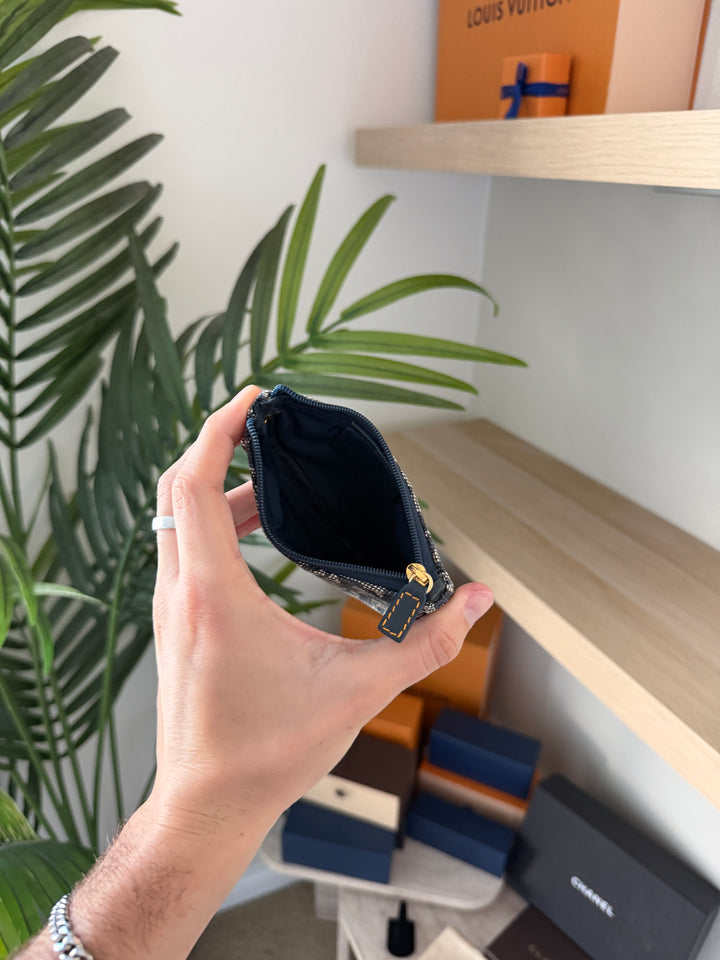 Dior Trotter Saddle Pochette Cles Navy Blue VTR4