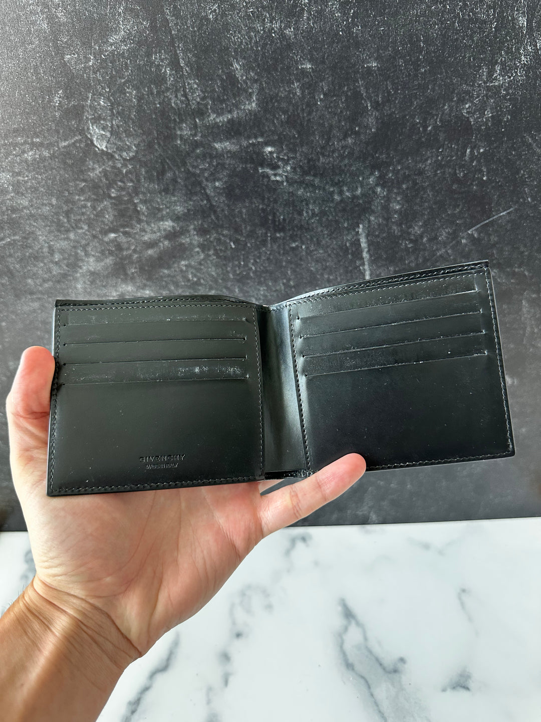 Givenchy Upside Down Leather Bifold Wallet