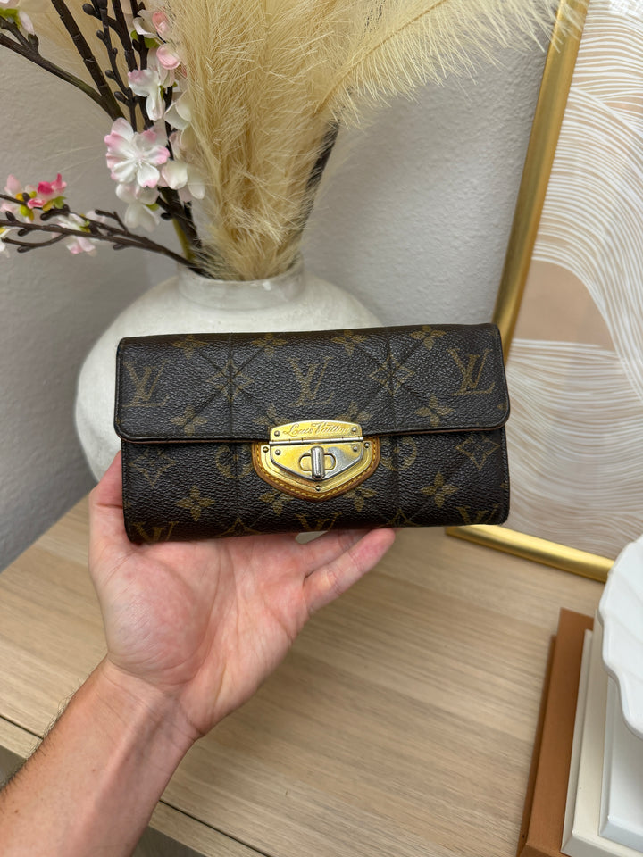 Louis Vuitton Monogram Quilted Leather Sarah Pill Wallet Brown SL16