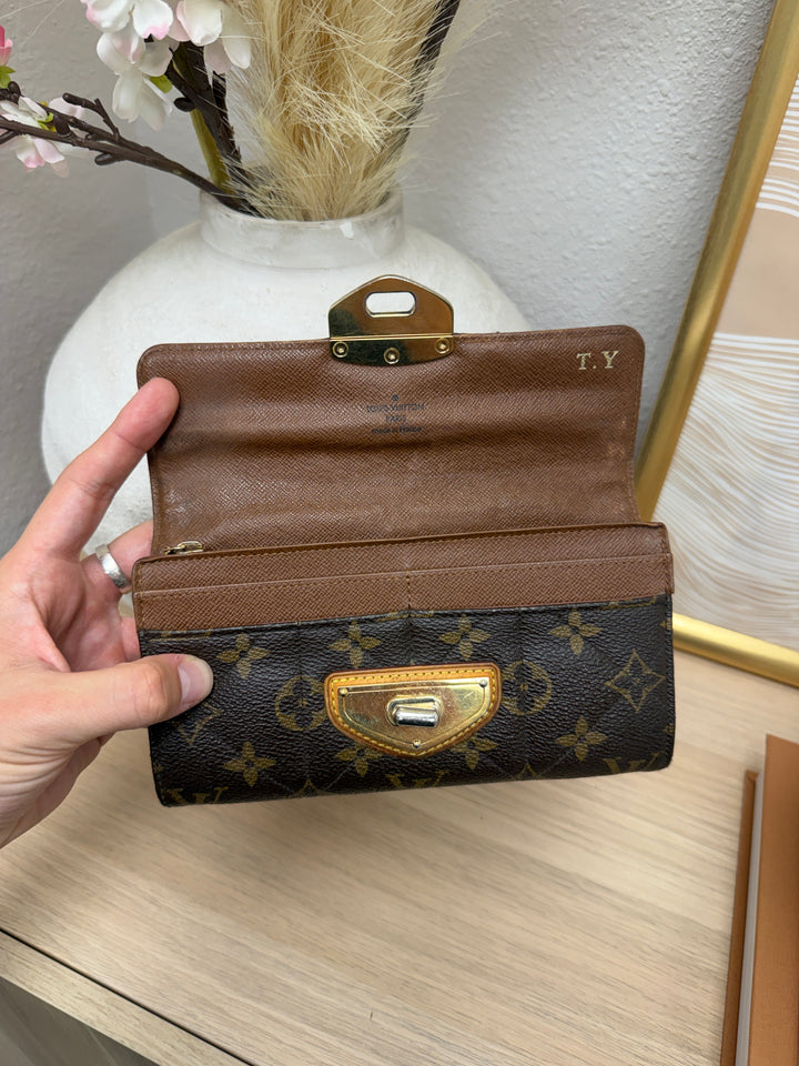 Louis Vuitton Monogram Quilted Leather Sarah Pill Wallet Brown SL16