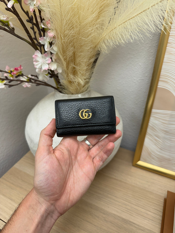 Gucci GG Marmont Leather Key Case Black SL53