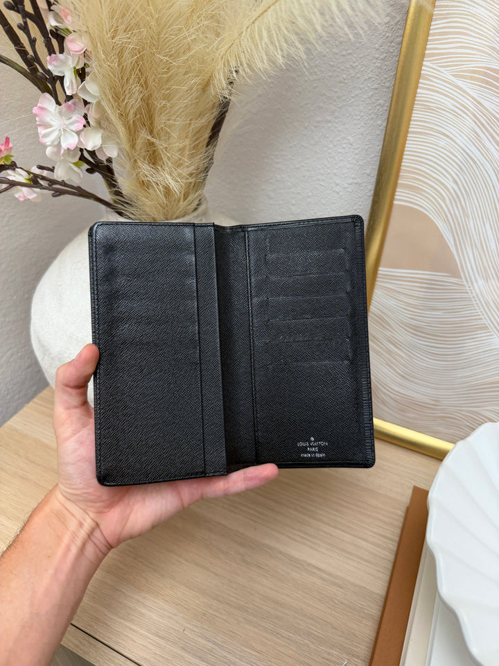 Louis Vuitton Epi Long Bifold Wallet Black SL22