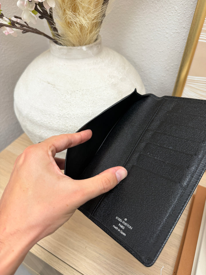 Louis Vuitton Epi Long Bifold Wallet Black SL22